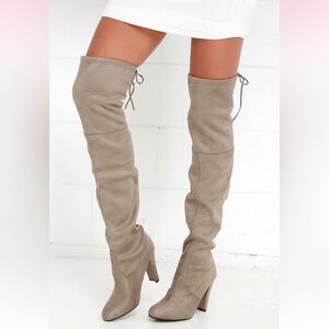 Steve Madden Gorgeous Taupe Suede over the knee Boots - Size 10 - New with Tags